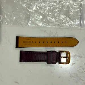 20mm oxblood, leather watch strap for Shinola watches. never used.